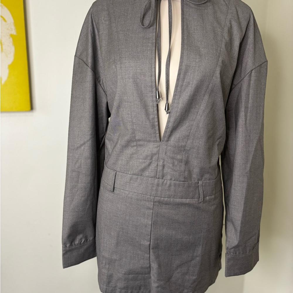 SHEIN Gray Soft Knit Romper